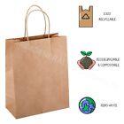 PAPER KRAFT BROWN CARRIER BAGS WITH TWISTED HANDLES GIFT CARRIER FOOD BAGS