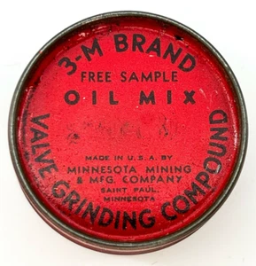 Vtg 3-M 3M Valve Grinding Compound Oil Mix Advertising USA Collectible Gas Rare - Picture 1 of 7