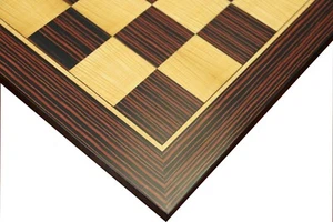 Scacchiera quadrata misura 2" X 2" in ebano rigato finitura opaca da 3,25" a 3 - Foto 1 di 10