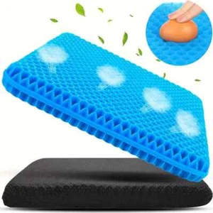 Breathable Honeycomb Gel Seat Cushion - Cooling Pad For Car, Office Chair & Home - Picture 1 of 16