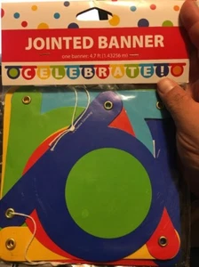 NEU! Neu in Verpackung 4,7' Jointed CELEBRATE Banner PARTY PRIDE Geburtstag Funday Regenbogen - Bild 1 von 2