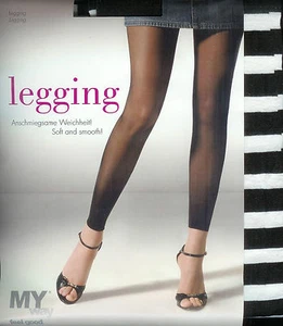 Ringel-Strumpflegging, schwarz-weiss, 30den, 56-58 *MY way* - Bild 1 von 1