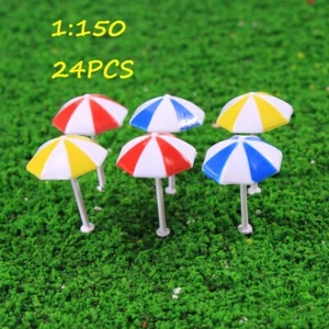 TYS11150 24 piezas modelo tren parasol sombrilla escala 1:150 N jardín playa mar playa - Imagen 1 de 3
