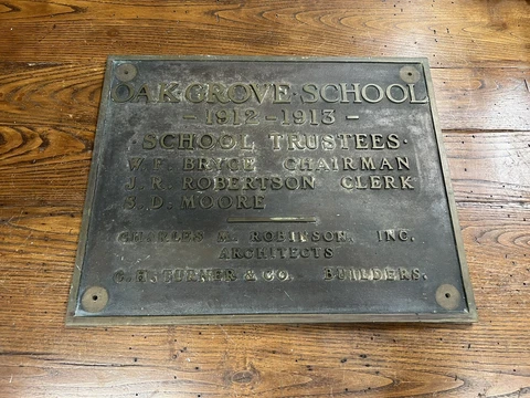 Antique School Building Building Sign Plaque 1912 Richmond VA Cover