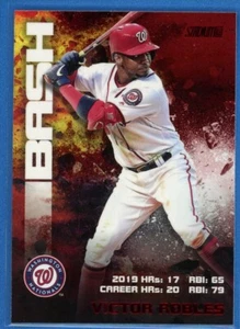 2020 Topps Stadium Club Bash & Burn Insert RED #BAB-10 Victor Robles Nationals - Picture 1 of 2