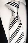 Handmade Luxury Silk Tie Black/White, Model No. K 72.1