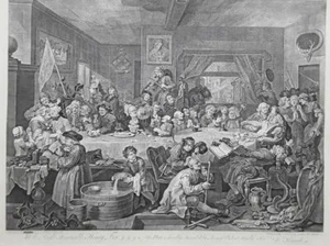 "William Hogarth" Cuatro impresiones en una suite electoral edición de salud - Imagen 1 de 9