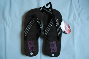 Rolling Stones Marrón Diamante Sandalias Chanclas Nuevo Official Bigger Bang - Picture 1 of 5