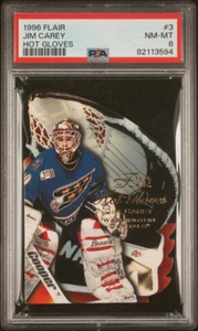 JIM CAREY 1996-97 FLEER FLAIR HOT GLOVES SP PSA 8 POP 1 CAPITALS - Picture 1 of 1