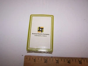 Vintage SCHERER ELECTRIC COMPANY Deck Playing Cards INDIANAPOLIS INDIANA - Imagen 1 de 2