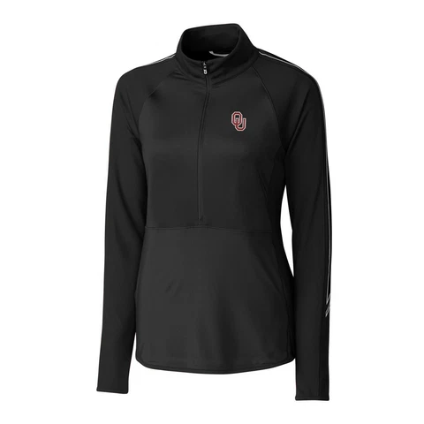 NCAA Oklahoma Sooners Women's CB Drytec Long Sleeve Pennant Sport 3/4 Zip App Cover