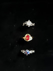 Fragrant Jewels Rings  Size 9 Lot Of 3 Stamped S925 And 925