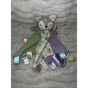 Taggies Cervo Flora Cerbiatto Coperta di Sicurezza Bambino Lovey Peluche Viola Floreale - Foto 1 di 5