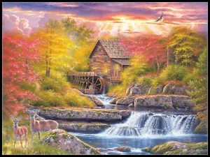 Glade Creek Mill - grafico ricamo artigianato fai da te - modello punto croce contato - Foto 1 di 2