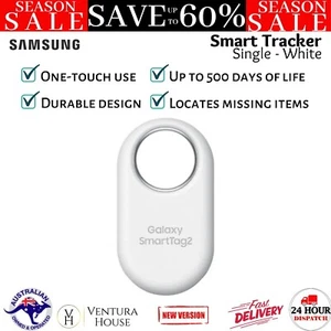 Samsung Smart Tag2 Bluetooth Tracker (White) Phone Device Locator Bag Wallet Tag - Picture 1 of 12