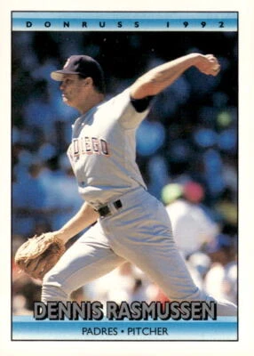 1992 Donruss #245 Dennis Rasmussen - Image 1 of 2