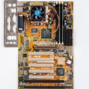 Asus P5A Socket 7 ATX Motherboard AGP ISA AMD K6-2 ALi ALADDiN Retro Gaming - Photo 1/7