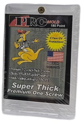 Pro-Mold Deluxe 1/2 Inch Lucite Premium 1-Screw Card Holder 180pt Super Thick - Image 1 of 2