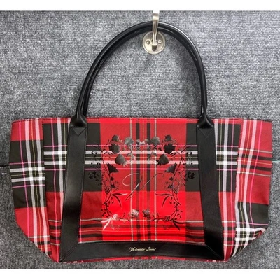 Bolso de Mano Victoria's Secret Vacaciones a Cuadros Cartera Rojo Negro Estampado Floral Foto 1 de 4