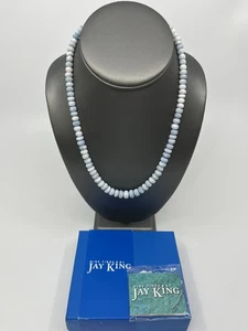 Collar Jay King Facetado Ópalo Azul Cuentas Graduadas Plata 925 ¡Nuevo Nunca Usado! - Imagen 1 de 13