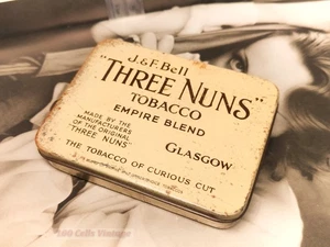 Three Nuns Glasgow-Crema/Blanco Vintage Lata de tabaco-C - Imagen 1 de 4
