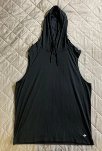Burlebo Sleeveless Performance Hoodie Men’s XL Black Gym Athleisure - Picture 1 of 10