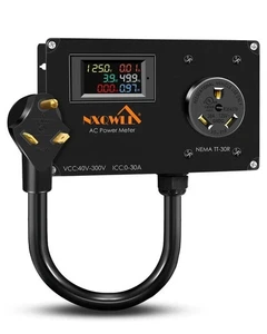 Misuratore di Potenza AC 30A, 125V TT-30P a TT-30R Monitor di Presa per Generatore, LCD D... - Foto 1 di 5