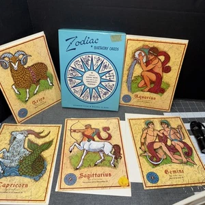 Vintage Zodiac Birthday Cards In Box Set Of 5 - Picture 1 of 2