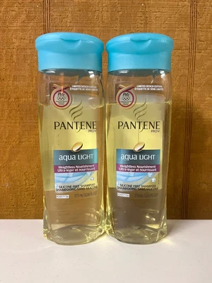 *OLD STOCK* 2 champú Pantene Pro-V Aqua Light sin silicona 12,6 OZ Cada Foto 1 de 2
