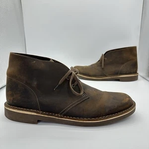 Clarks-Bushacre 2 Leather Boot Men 11.5 M Brown - Picture 1 of 8