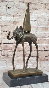 Salvador Dali Elephant with Long Legs Bronze Sculpture Art Deco Statue Figurine - Picture 1 of 10