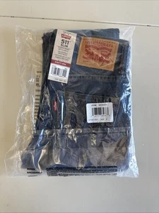 Levis 511 Jeans Youth Boys Size 8 24X25 Blue Denim Stretch Flex Slim Fit NWT - Picture 1 of 6