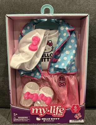 Juego de moda My Life As Hello Kitty para muñeca de 18 pulgadas, 6 piezas incluidas Foto 1 de 4