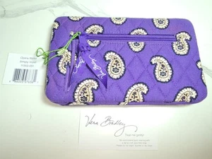 NEW NWT Vera Bradley Opera Style Clutch Snap Kiss Wallet Simply Violet - Picture 1 of 13