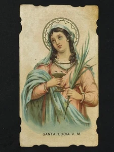 holy card chromolithography santino image pieuse "SANTA LUCIA" - Picture 1 of 2