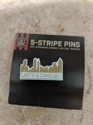 Atlanta United City Scape Skyline 5-Stripe Pins Collectible Wincraft ATL UTD - Image 1 of 4
