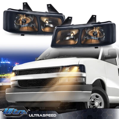 Faros cromados/humados aptos para Chevy Express GMC Savana Van 2003-2019 Foto 1 de 4