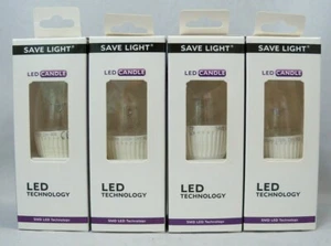 LED Dimmable Light Bulb Candle 4.5W B22 Warm White 2700K SaveLight 4 pack - Picture 1 of 6