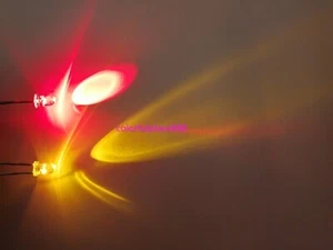 100pcs 3mm Red / Yellow Dual Bi-Color Led Water Clear Leds 2-Pin Lights Long Pin - Picture 1 of 1
