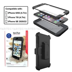 Tech21 Rugged 360 Case Belt Clip Screen Cover for Apple iPhone 6 7 8 SE 2020/22 - Picture 1 of 1