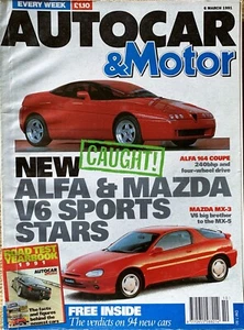 AUTOCAR MAGAZINE 06-MAR-91 - Nissan Sunny, Nissan 100NX Coupe, VW Polo Coupe - Picture 1 of 2