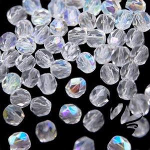 Glass Crystal Beads - Round Faceted 4mm (Pack of 48) - Dance Costumes Active - Picture 1 of 4