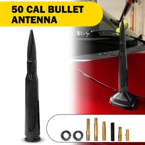 For CHEVROLET SILVERADO 1500/2500/3500/GMC FM CARBON BULLET FIBER ANTENNA 50 CAL - Picture 1 of 10