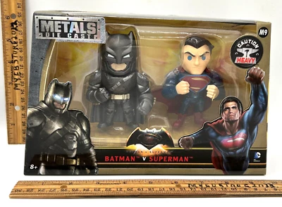 Metals Die Cast DC Batman v Superman Twin Pack 4" M9 Figures Jada Toys New - Image 1 of 4