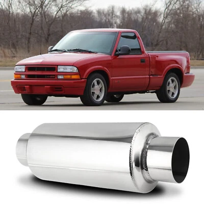 For Chevrolet S10 2.5" Inlet/Outlet 12" L Muffler Exhaust Resonator Deep Tone Foto 1 de 4