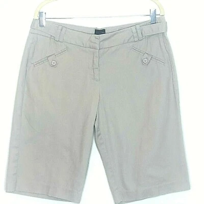 Bermuda The Limited Feminina Tamanho 12 Bege Ajuste Cassidy - Imagem 1 de 4