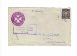 AUSTRALIA 1943 Censored Cover sent to Loxton South Australia - Picture 1 of 2