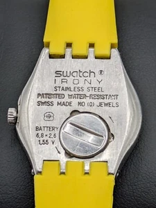 Vintage Silicone Swatch Ironie 0 Bijoux Swiss Made Pour Pièces / Réparations 26,32mm - Photo 1 sur 15