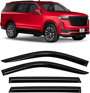 Rain Guards Vent Visors Shade for 2021-2025 Cadillac Escalade SHATTERPROOF - Picture 1 of 8
