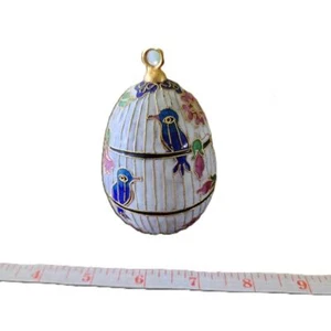 Vintage Cloisonne' Egg geformtes Weihnachtsornament seltener Fund - Bild 1 von 6